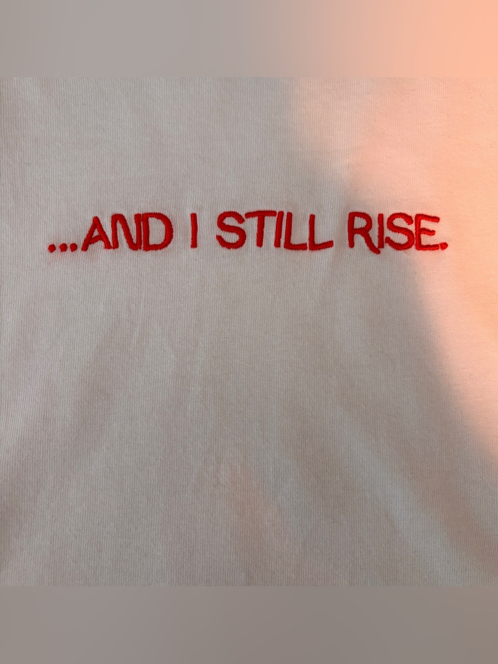 Women’s Nike White Long Sleeve STILL I RISE…, empowering, strong 100% Cotton - Picture 2 of 6